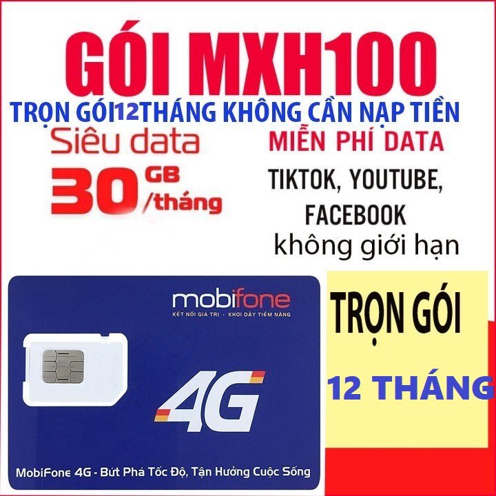 SIM 4G MOBI 10 TỶ GB DATA SỬ DỤNG MẠNG XÃ HỘI MIỄN PHÍ 12 THÁNG KHÔNG CẦN NẠP , Sim cho đầu ô tô An 