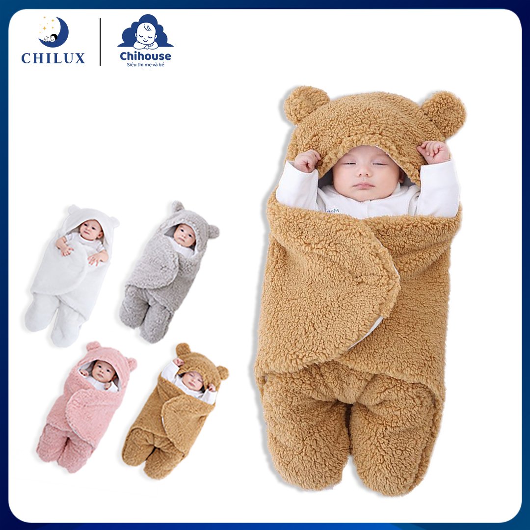 Túi ngủ Gấu cho bé sơ sinh dễ thương xinh xắn