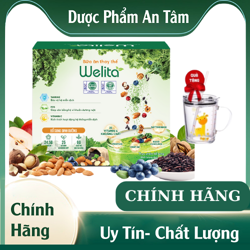 [CAM KẾT CHÍNH HÃNG] Welita Hộp 20 Gói - Bữa ăn thay thế đầy đủ dinh dưỡng từ 100% thực vật