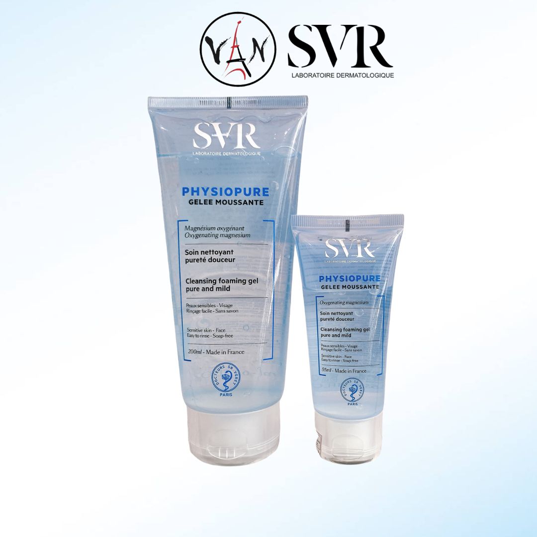 Gel rửa mặt svr physiopure gelée moussante dành cho da nhạy cảm 55ml - 200ml