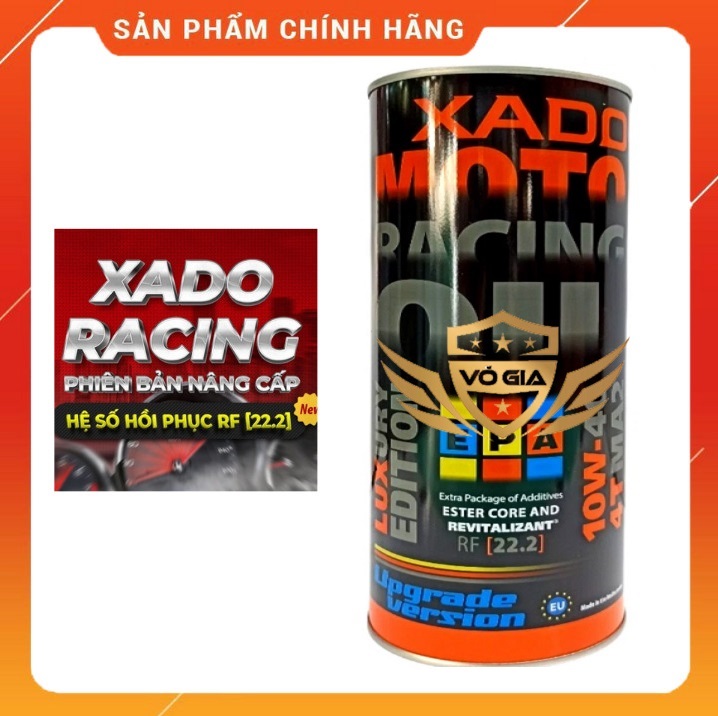 Nhớt xado racing 10W40 thương hiệu Hà Lan sản phẩm nhớt xado lon 1L 10W40