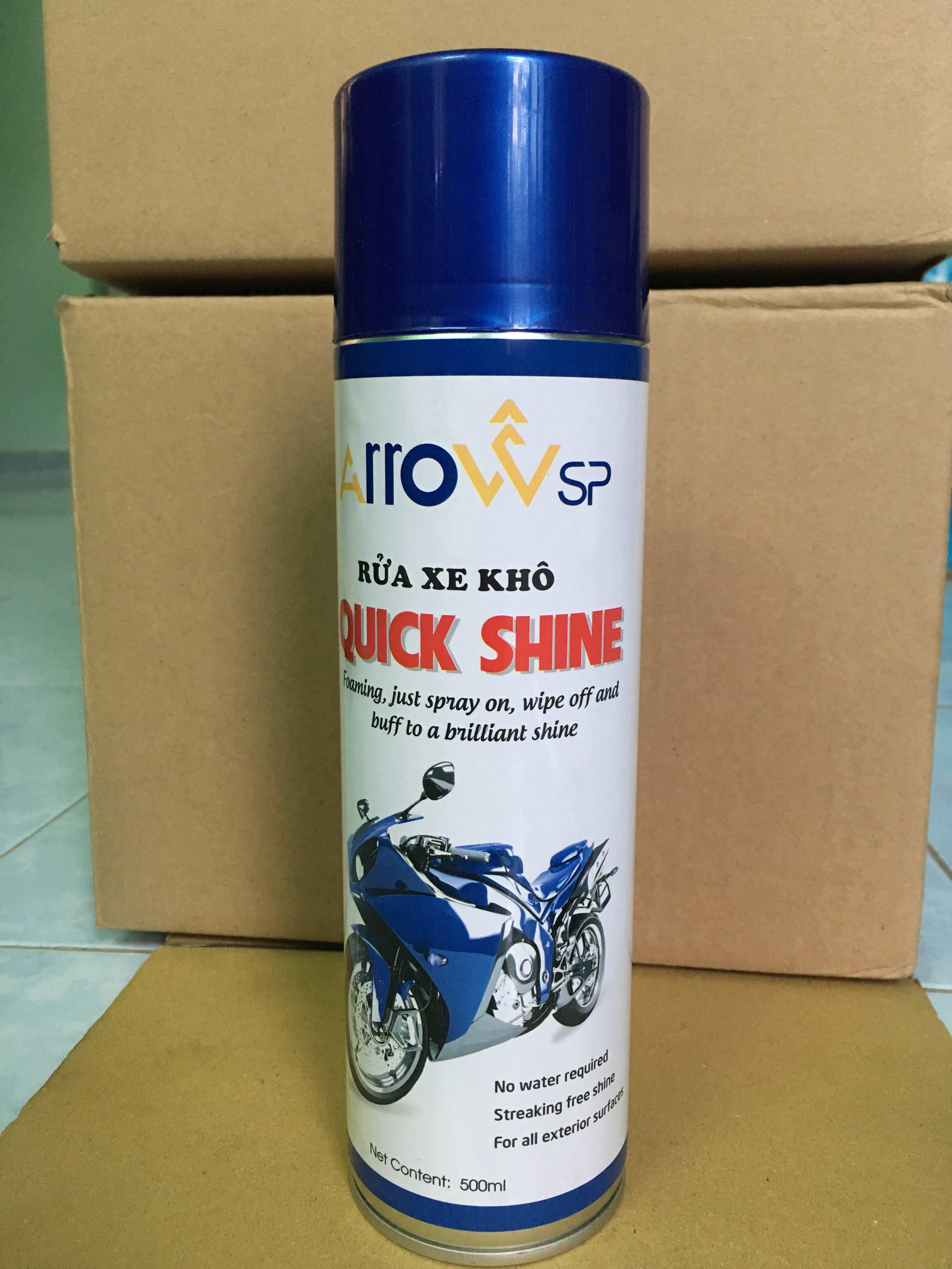 [HCM]01 Bình xịt bọt rửa xe khô ARROWsp QUICK SHINE 500ml