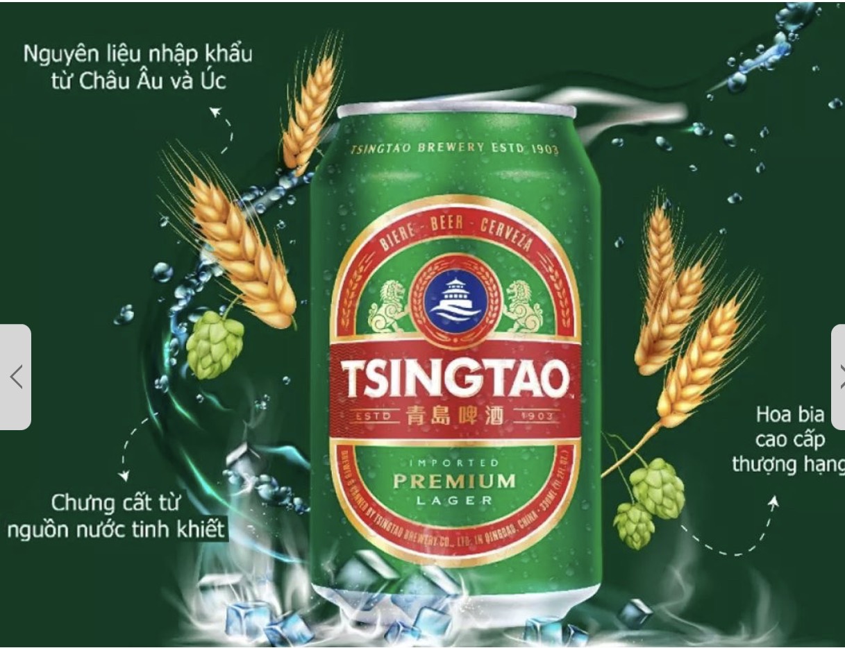 Set 6 lon bia tsingtao 330ml hàng nhập khẩu