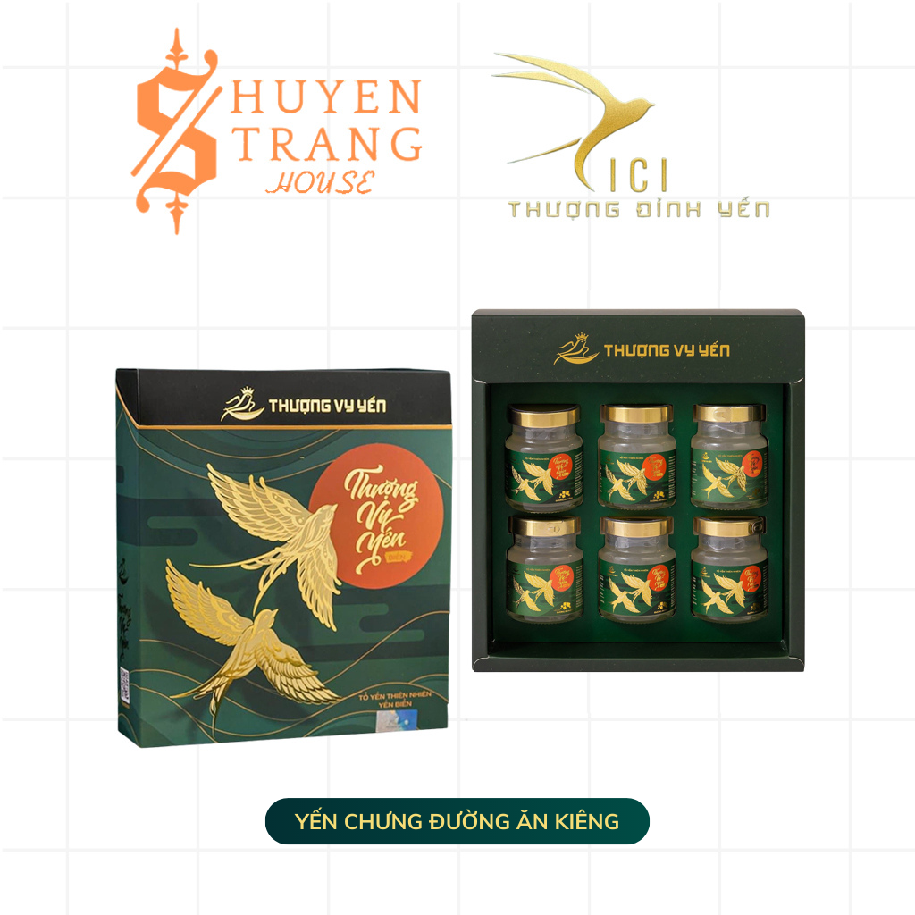 Set 6 Hũ Thượng Vy Yến Biển Đường Ăn Kiêng – Tổ Yến CICI THƯỢNG ĐỈNH YẾN Chưng Sẵn Tăng Cường Miễn Dịch, Thơm Ngon Bổ Dưỡng