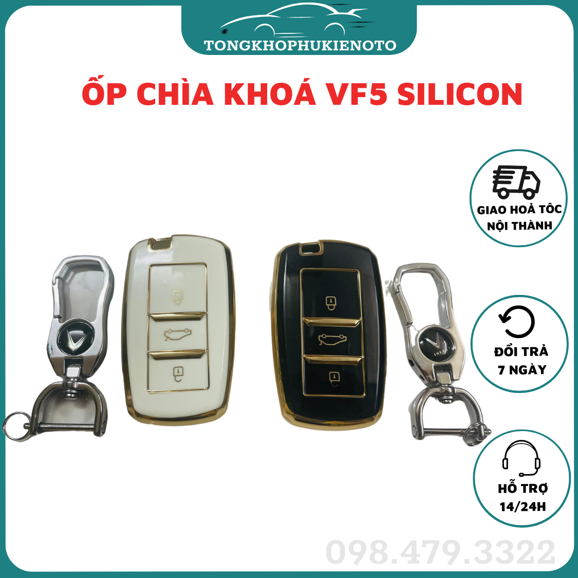 Ốp Khoá, Bao Chìa Khóa Vinfast VF5 Xe Điện, Bọc Khóa TPU Cao Cấp Bảo Vệ Chìa Khóa