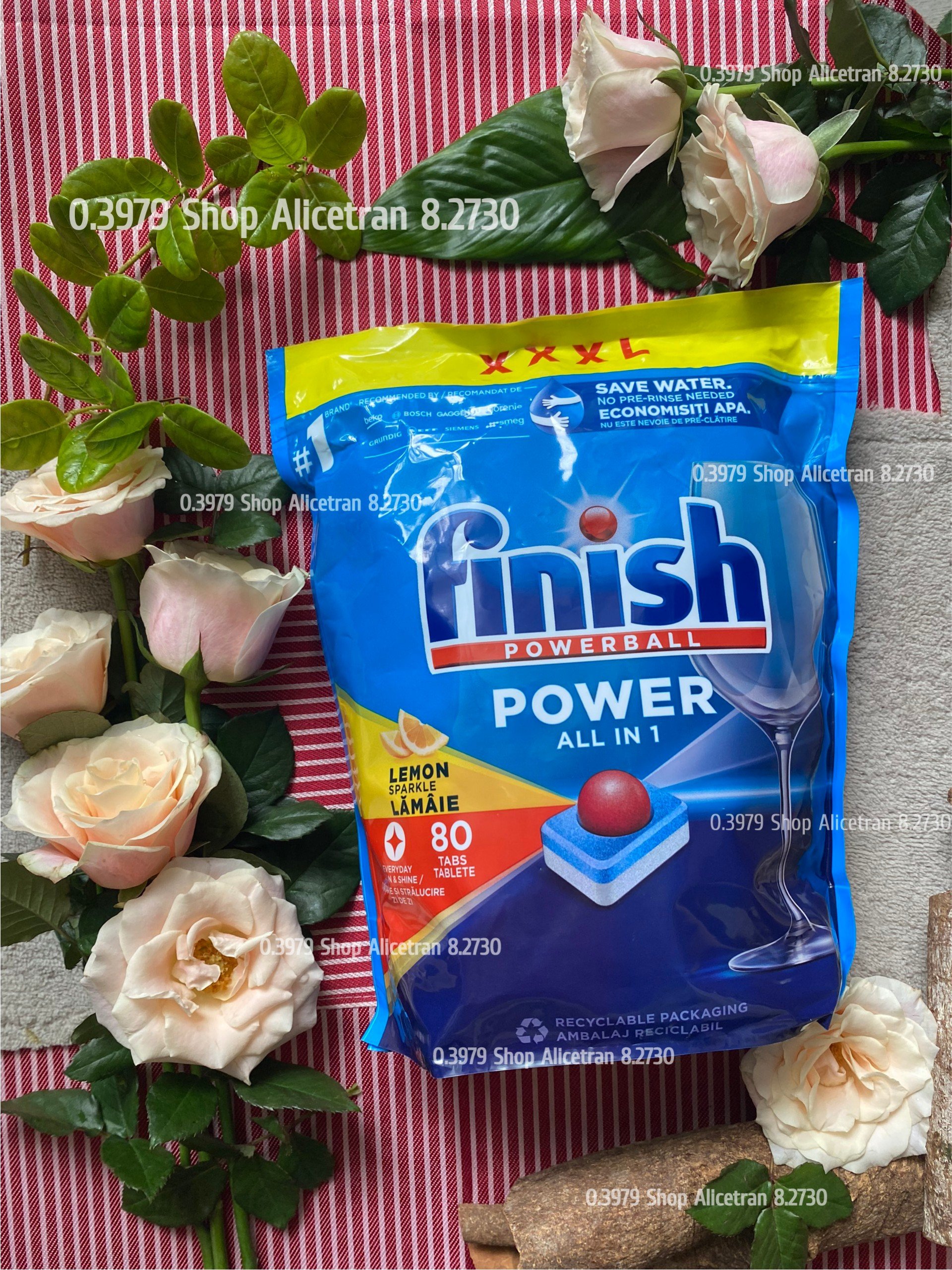 80 Viên rửa chén bát Finish All in 1  - 10x chức năng
