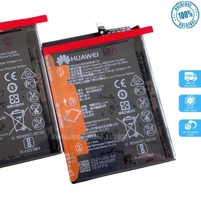 Pin huawei y9 2019/ y7 pro 2019/ y7 prime/ y9 prime 2019 4000mah zin chính hãng - bảo hành 6 tháng
