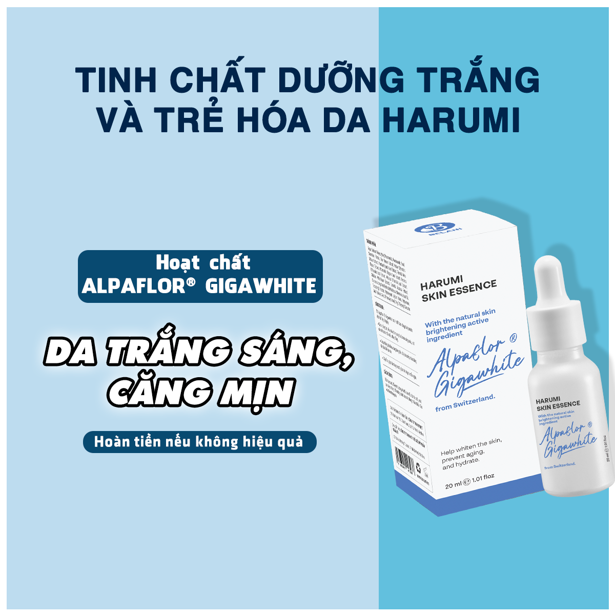 Tinh Chất Trẻ Hoá Da Harumi - Hỗ Trợ Xoá Nhăn, Nâng Cơ, Dưỡng Trắng Da