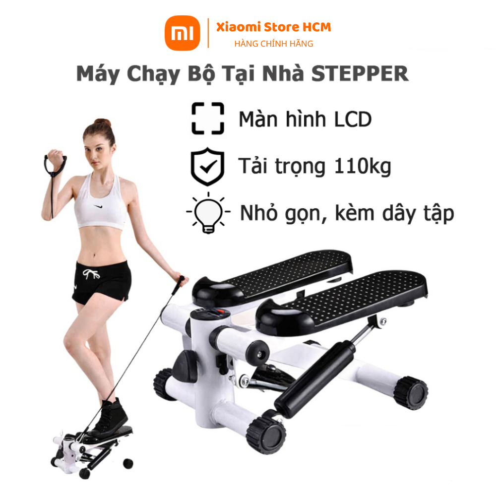 Máy chạy bộ STEPPER Tặng Kèm Dây Tập Thảm Thiết Kế Nhỏ Gọn Màn LCD Dễ Theo Dõi Chỉnh Độ Dốc Tùy Ý Máy đạp bước nam nữ dùng tại nhà máy đạp bước bộ yên tĩnh đa chức năng rèn luyện sức khỏe mini tiện lợi bảo hành 24 tháng