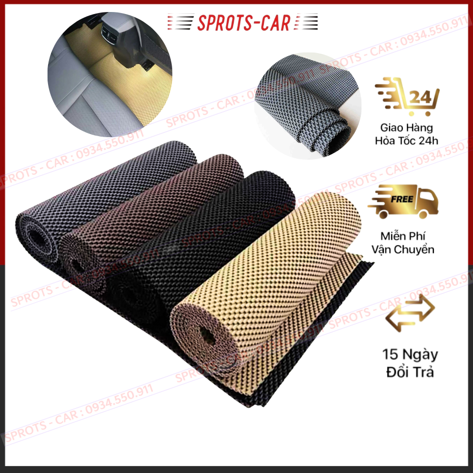 Thảm Lót Sàn ô Tô Bằng Cao Su 2 chỗ và xe tải - Tấm 60x150cm - Bề mặt thiết kế vân 3D tạo độ bám cao, có khả năng chống trượt tốt