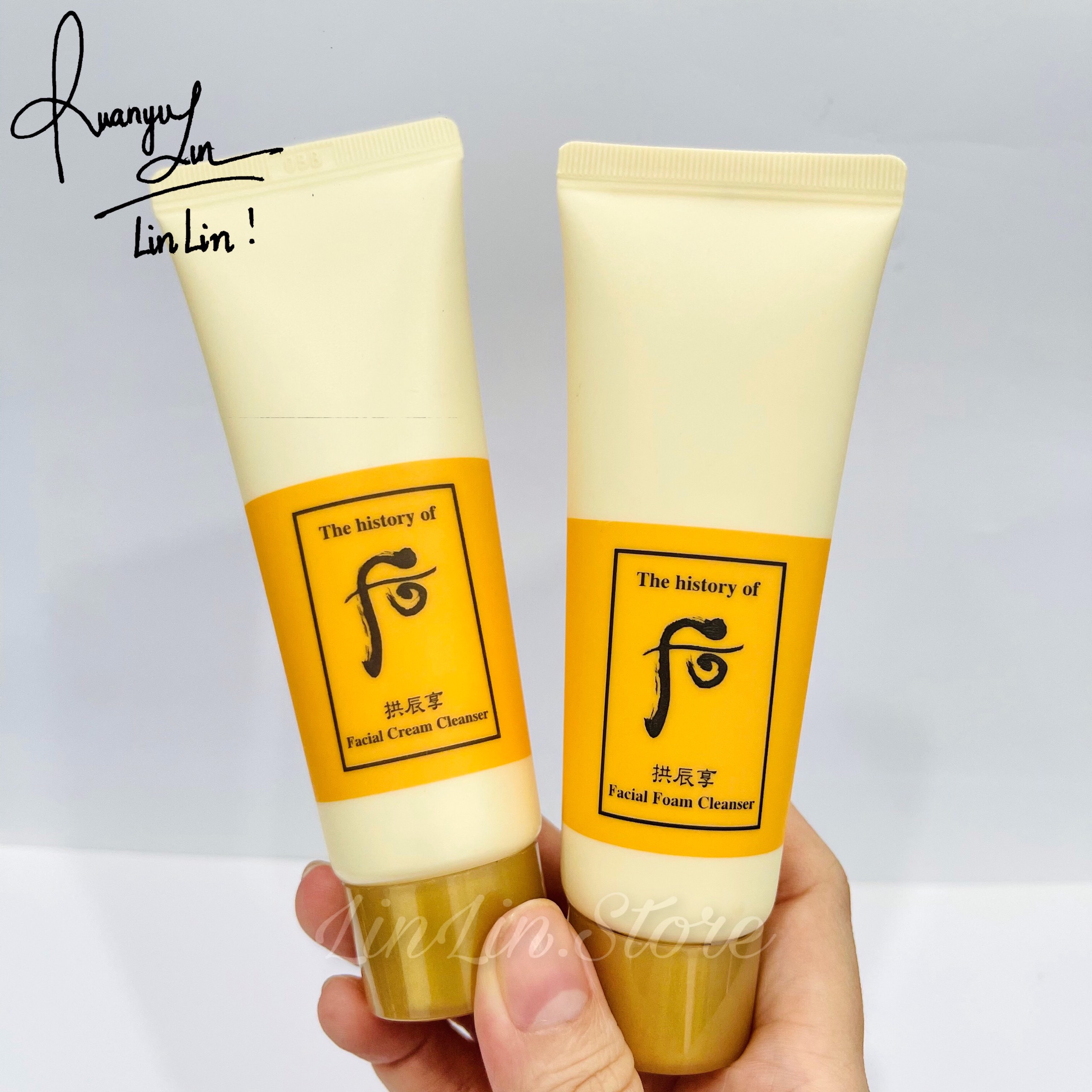 Cặp kem tẩy trang sữa rửa mặt Whoo Đông Y mini 40ml giúp làm sạch da