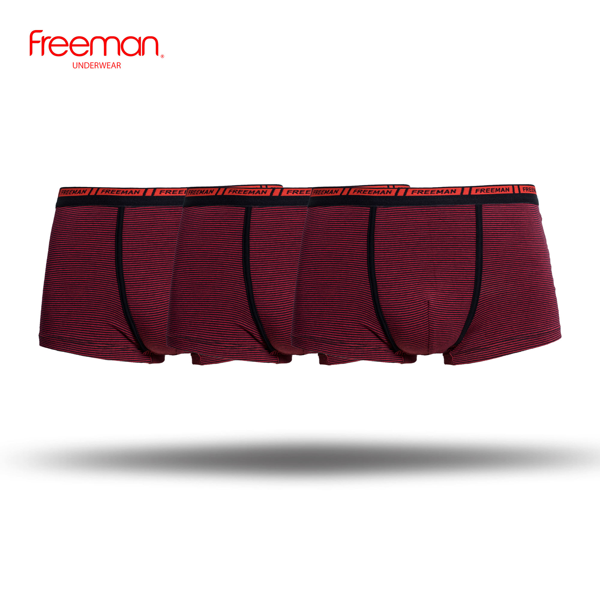 Combo 3 Quần lót boxer nam Freeman chất liệu cotton thấm hút mồ hôi tốt, thoải mái, thoáng mát BO504
