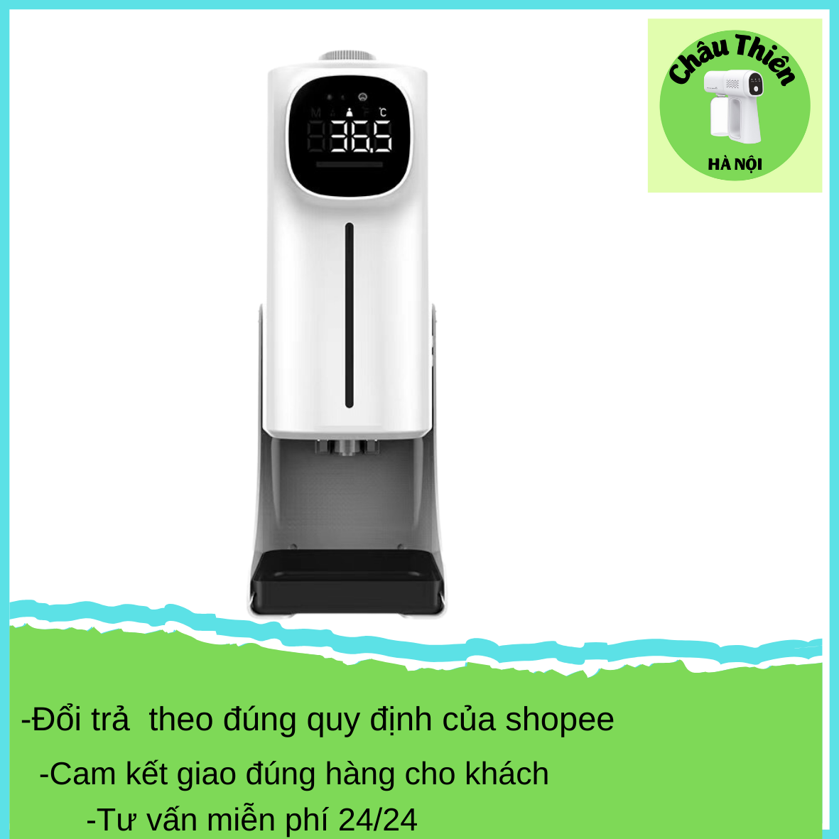 Máy đo thân nhiệt tự động K9 Max, nhiệt kế hồng ngoại cảm ứng kèm sát khuẩn tay Có Tiếng Việt