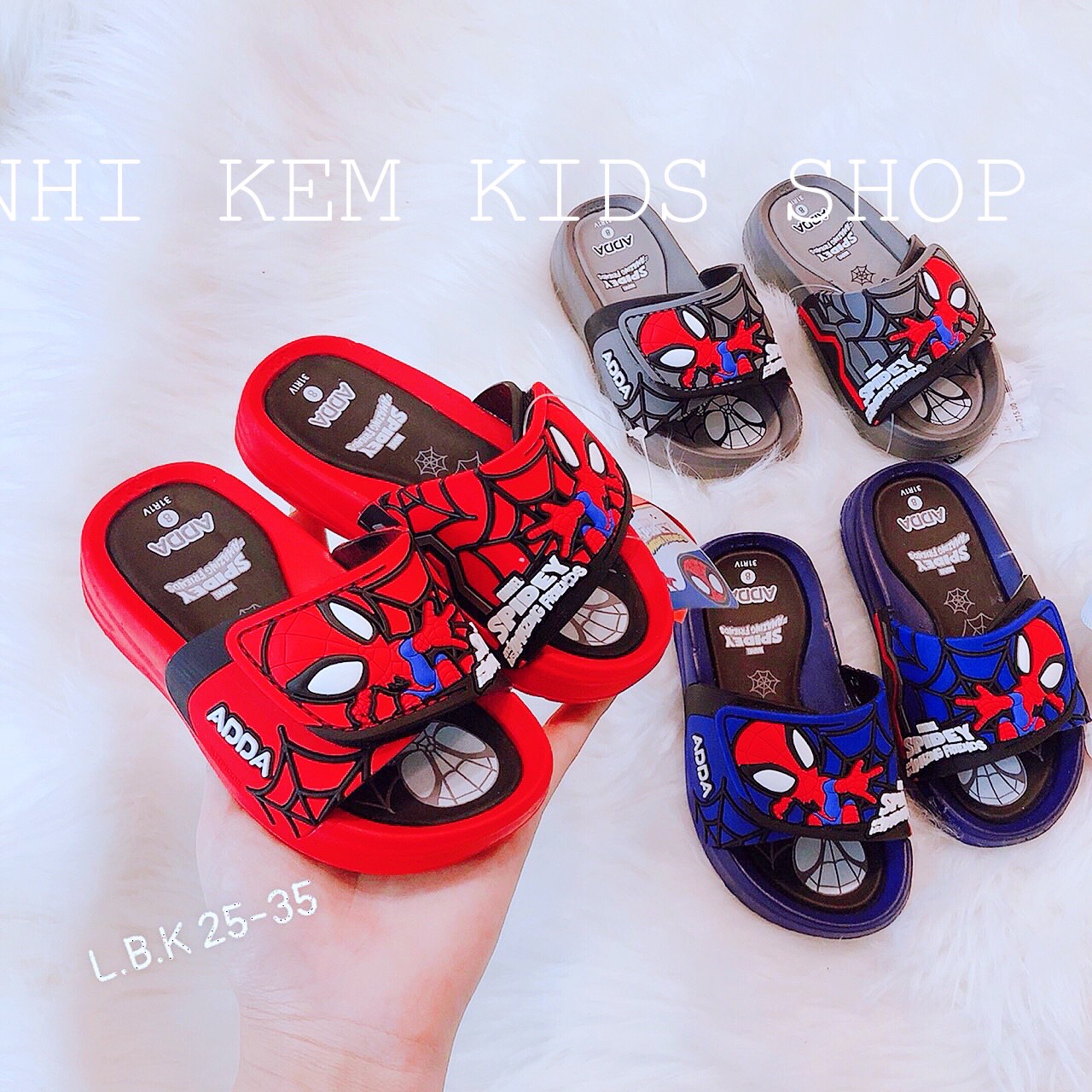 [Fom To] Dép Trẻ Em - Dép Thái Lan Siêu Nhân Nhện ADDA 3D HÀNG XỊN MANG NHẸ THOÁNG CHÂN 31R1V NhiKemShop