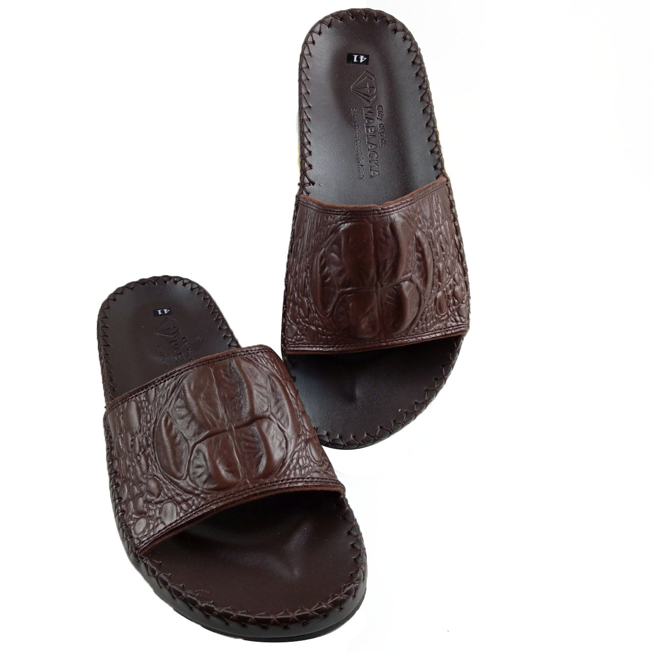 dép da nam da bò cao cấp D89 mẫu dép nam quai ngang kiểu dáng thời trang năng động