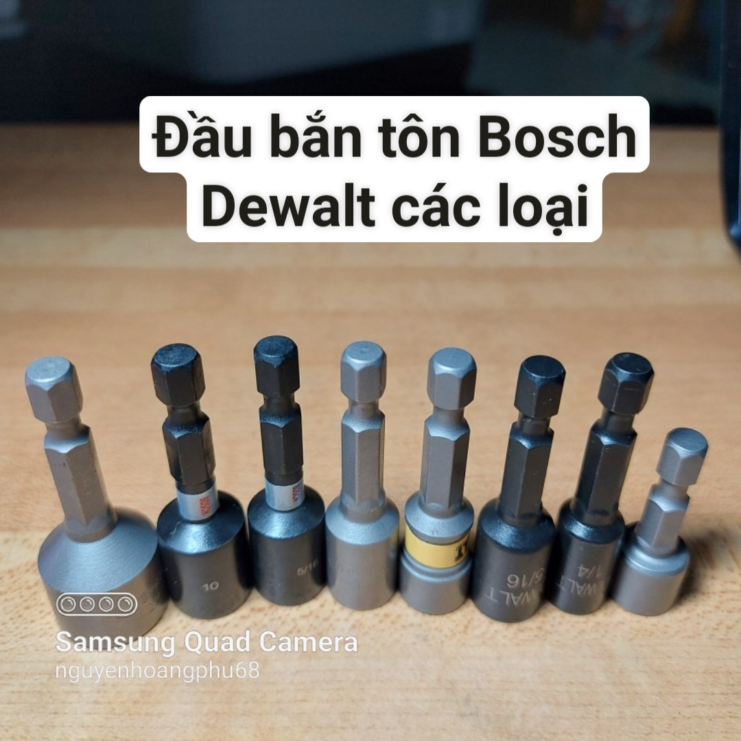 Đầu bắn tôn DeWalt Bos ch các loại thông dụng trên thị trường