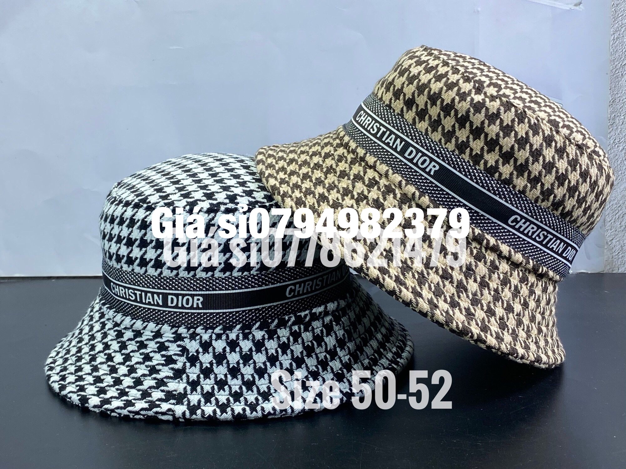 Nón dành cho bé gái 2 - 5 tuổi - mũ bucket Sọc ca rô size 48 - 50 siêu dễ thương