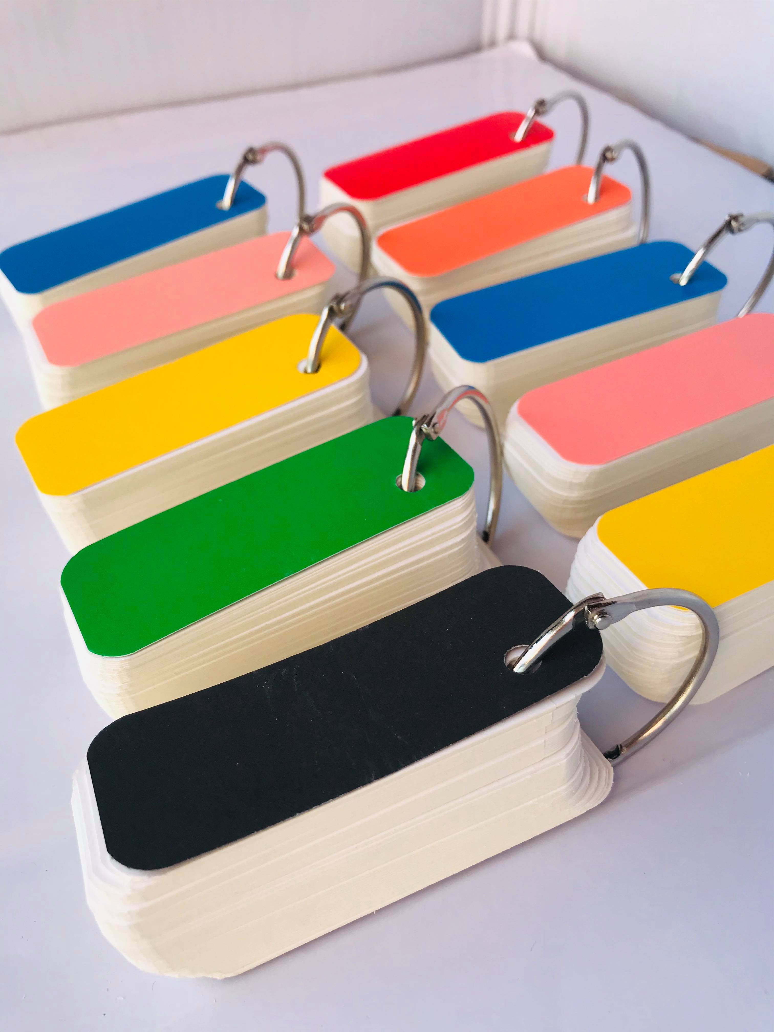 [HCM]Combo 500 thẻ flashcard trắng khổ 3x8 kèm khoen bìa cao cấp siêu đẹp