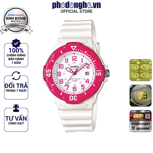 Đồng hồ nữ dây nhựa Casio Anh Khuê LRW-200H-4BVDF