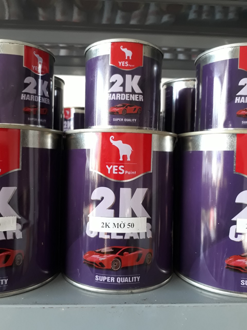 Sơn Phủ Bóng mờ 50 2K Yes - Độ bền cao, Không ngả vàng Bộ 1kg (Tặng kèm cọ)