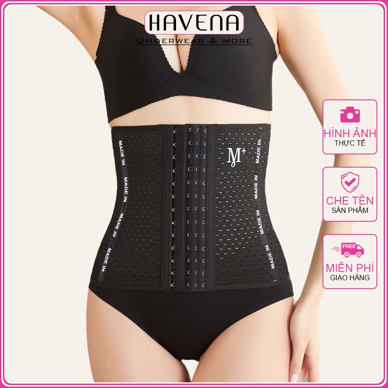 Đai nịt bụng giảm mỡ sau sinh latex gen nịt bụng havena pk05