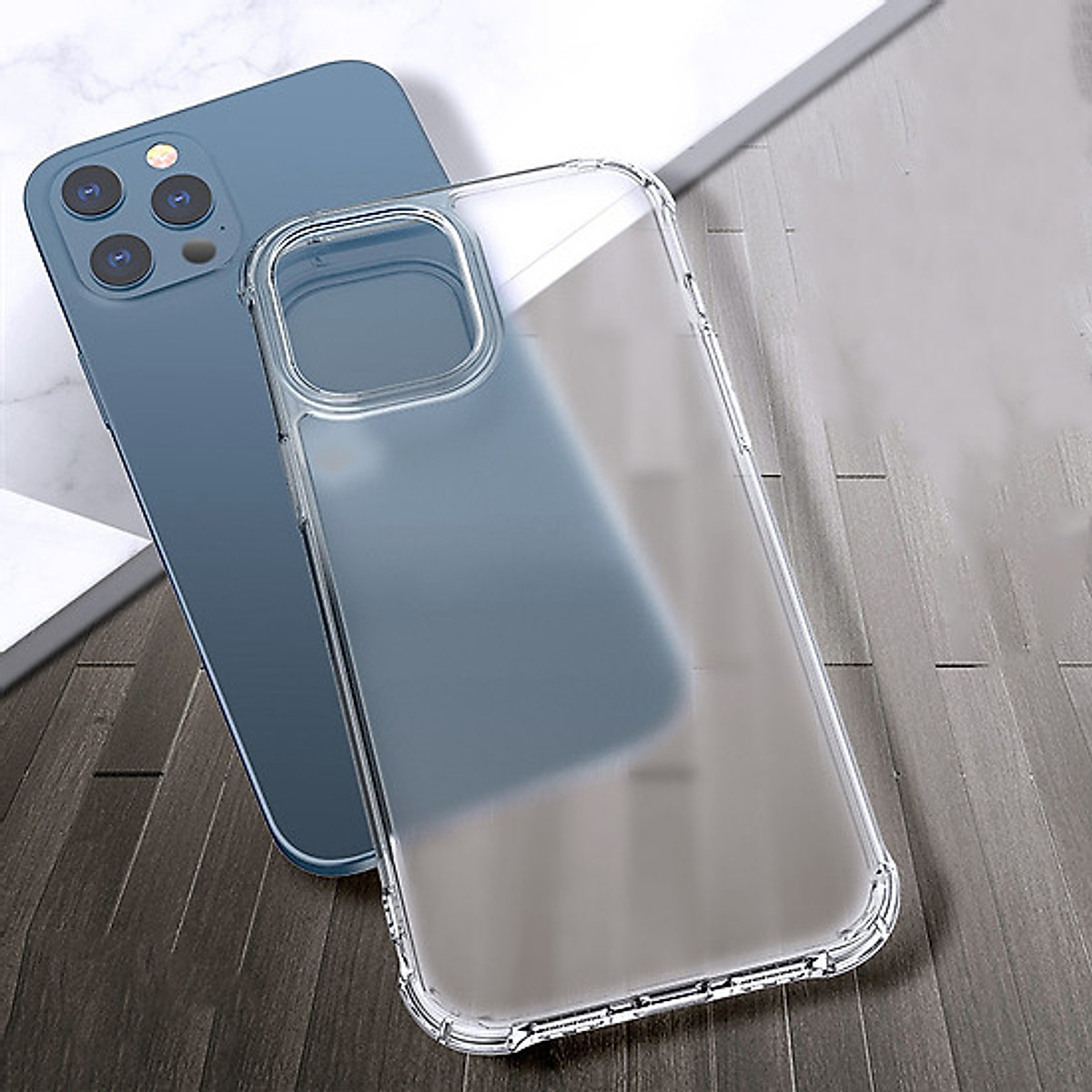 Ốp lưng iphone 12 mini / 12 & 12 pro / 12 pro max leeu design tpu mặt kính cường lực nhám chống vân tay