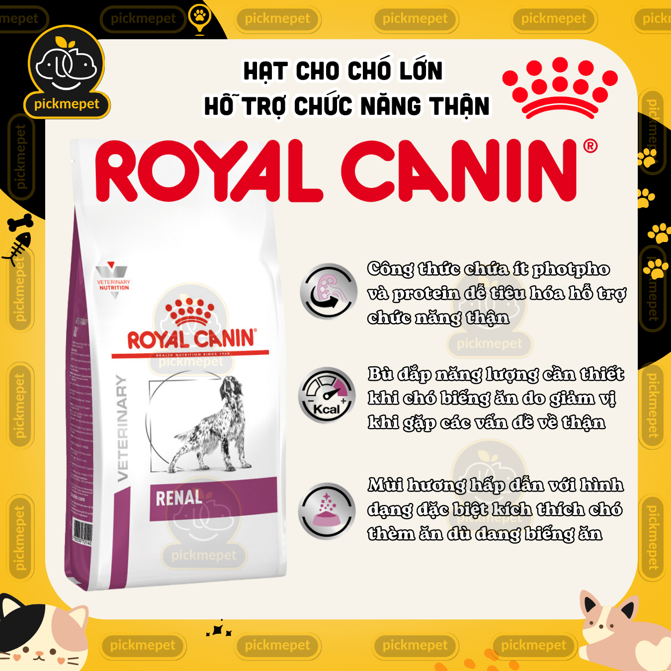 [ CHÍNH HÃNG ] Hạt Royal Canin Renal Hỗ Trợ Chức Năng Thận Cho Chó 2kg