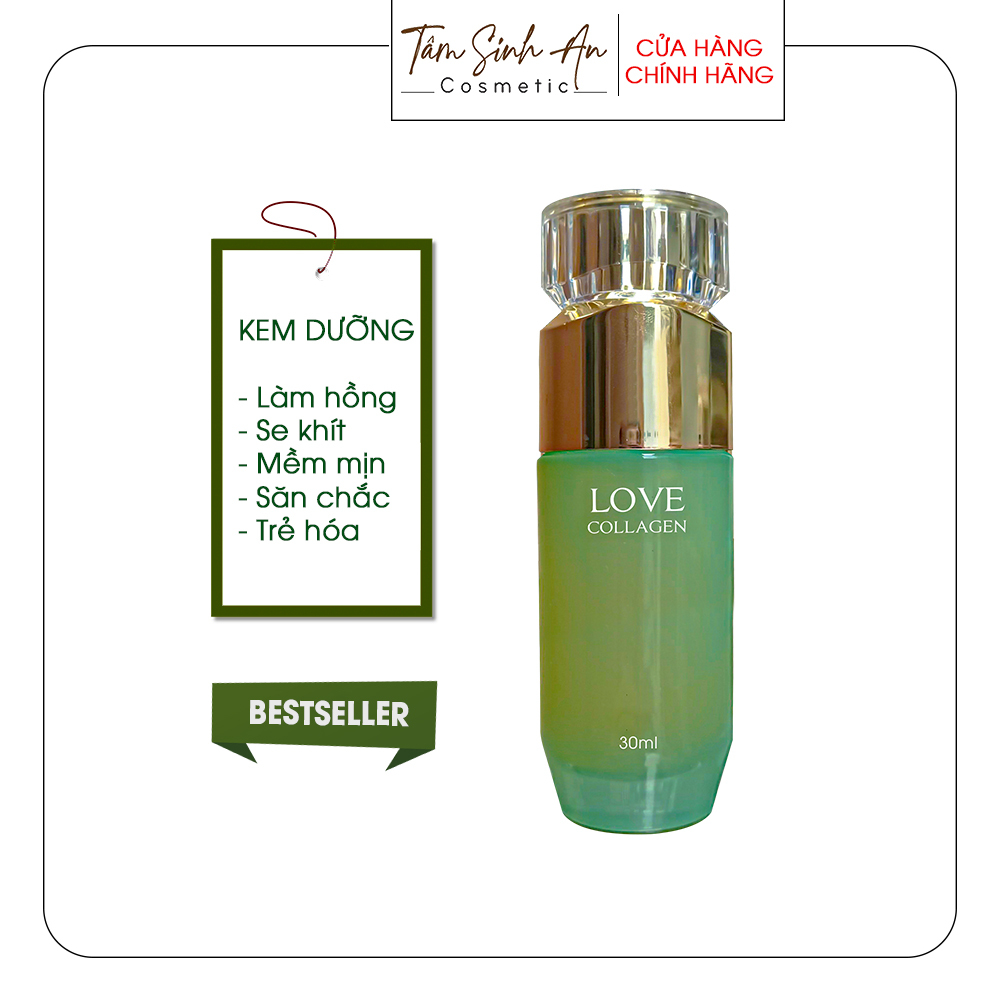 Kem dưỡng làm hồng se khít vùng kín cao cấp love collagen 30gr - hồng hơn- thơm hơn- trơn hơn- khít hơntâm sinh an cosmetic