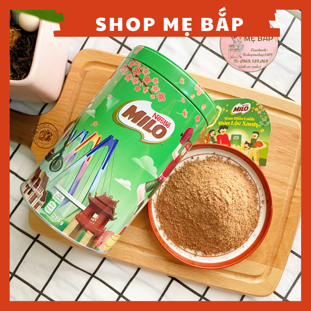 Bột Milo Nguyên Chất Nestle Hộp Thiếc 285g - Thức Uống Bột Lúa Mạch -  Shop Mẹ Bắp [ Date 11/2023]