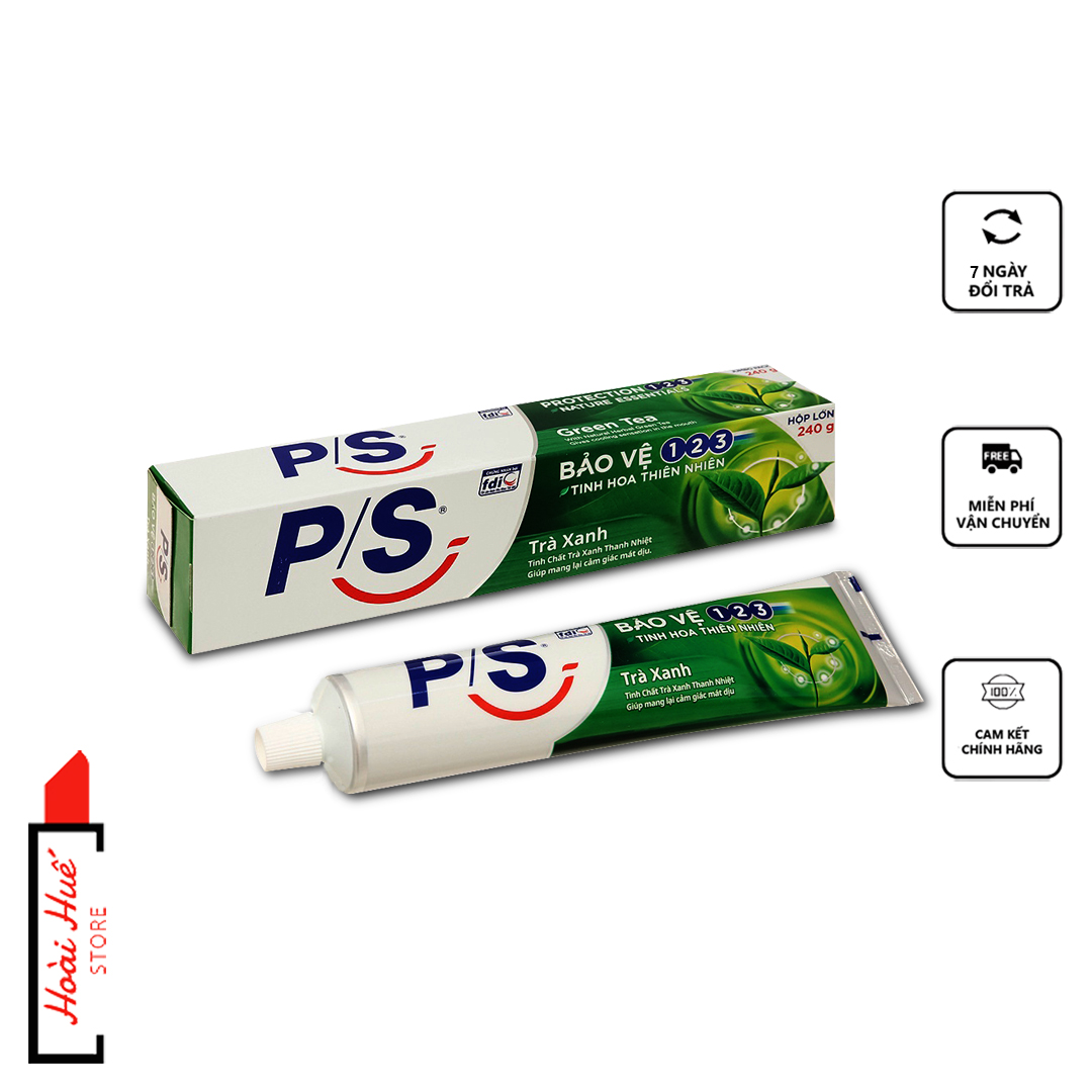 Combo 5 tuýp kem đánh răng P/S bảo vệ trà xanh-Hàng tặng 30g
