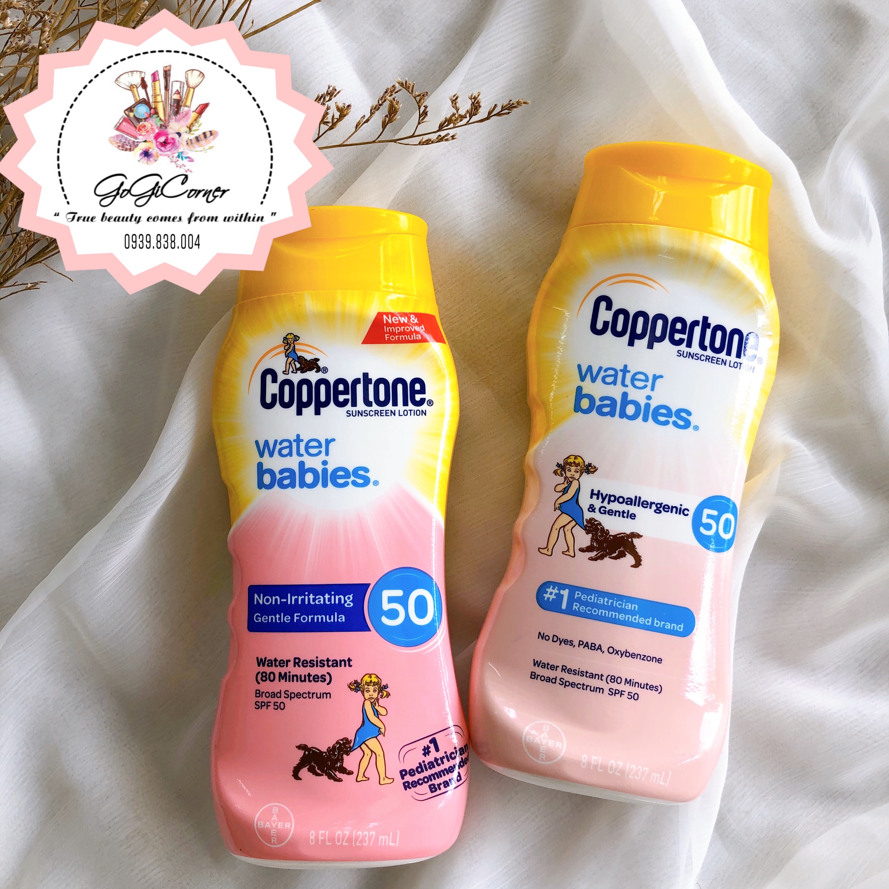 KEM CHỐNG NẮNG CHO BÉ COPPERTONE WATER BABIES SPF 50 237ML