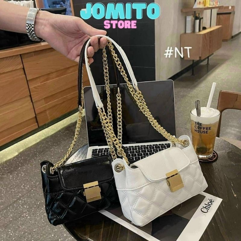 Túi xách nữ da trần trám ô vuông jomito t1.042.de