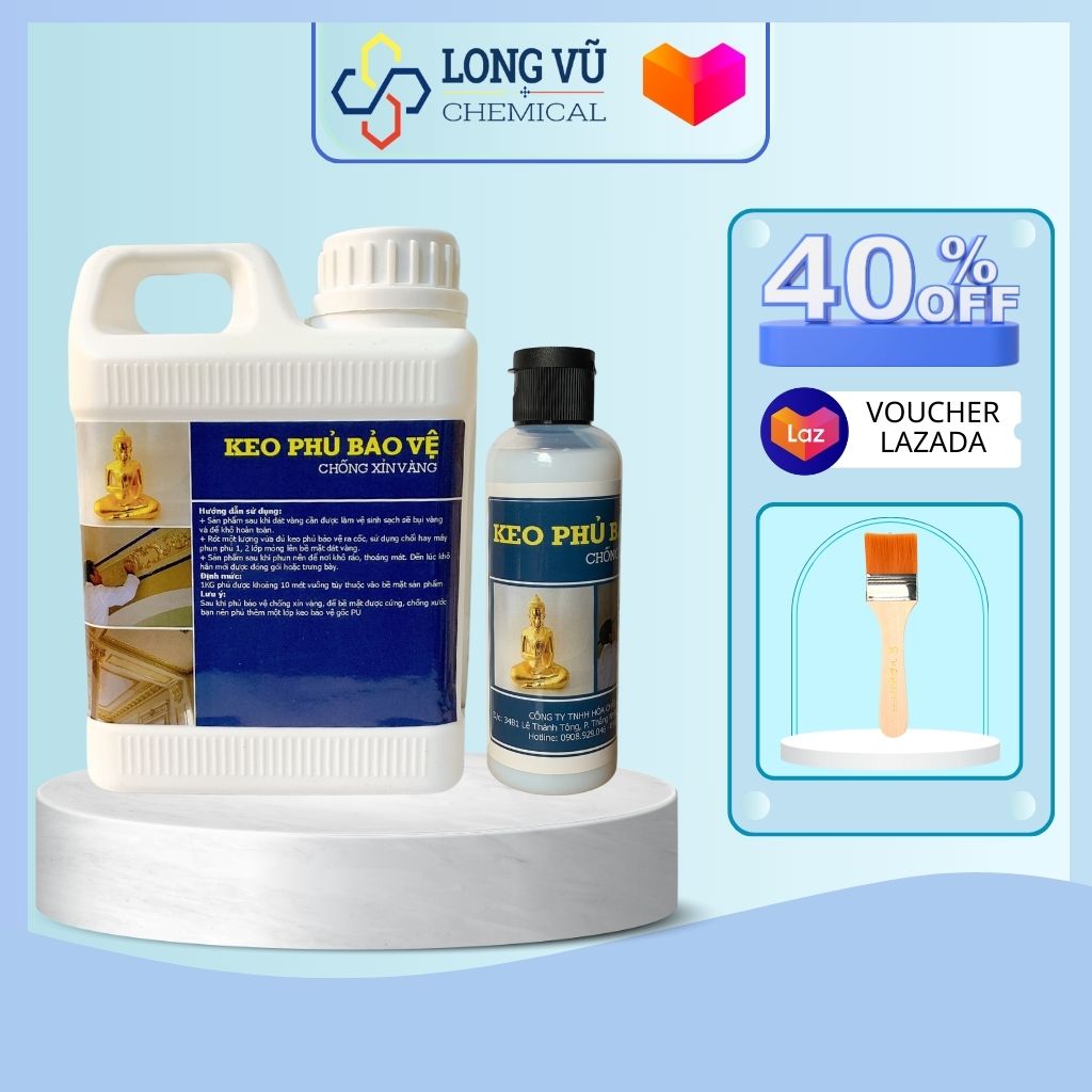 Keo phủ bóng dát vàng gốc nước