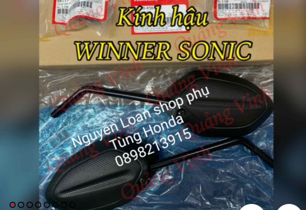 Cặp Kính gương chiếu hậu Zin CHÍNH HÃNG có chân kính đầy đủ xe WINNER SONIC