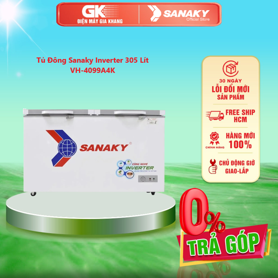 Tủ Đông Sanaky Inverter 305 Lít VH-4099A4K - GIAO TOÀN QUỐC - FREESHIP HCM