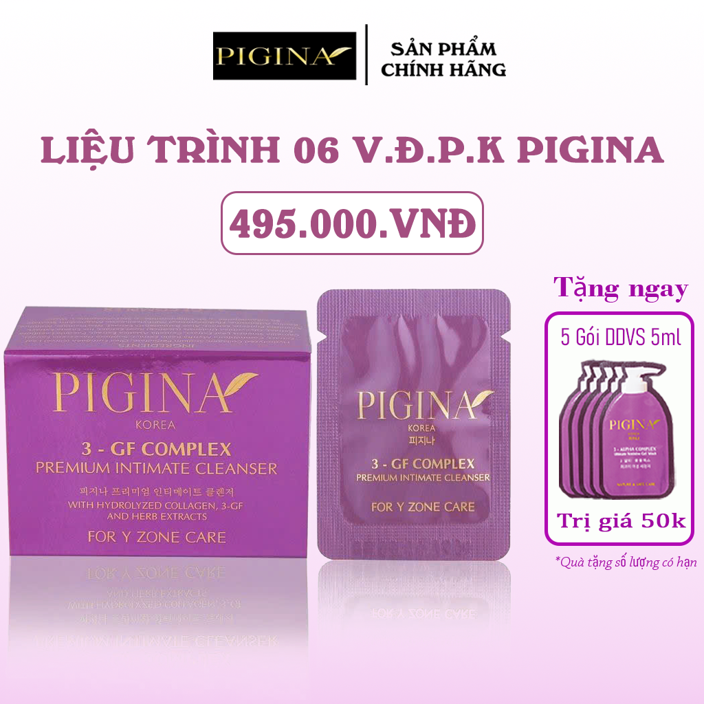 Viên đặt hỗ trợ phụ khoa Pigina giúp làm sạch se khít và làm hồng vùng kín hộp 6 viên