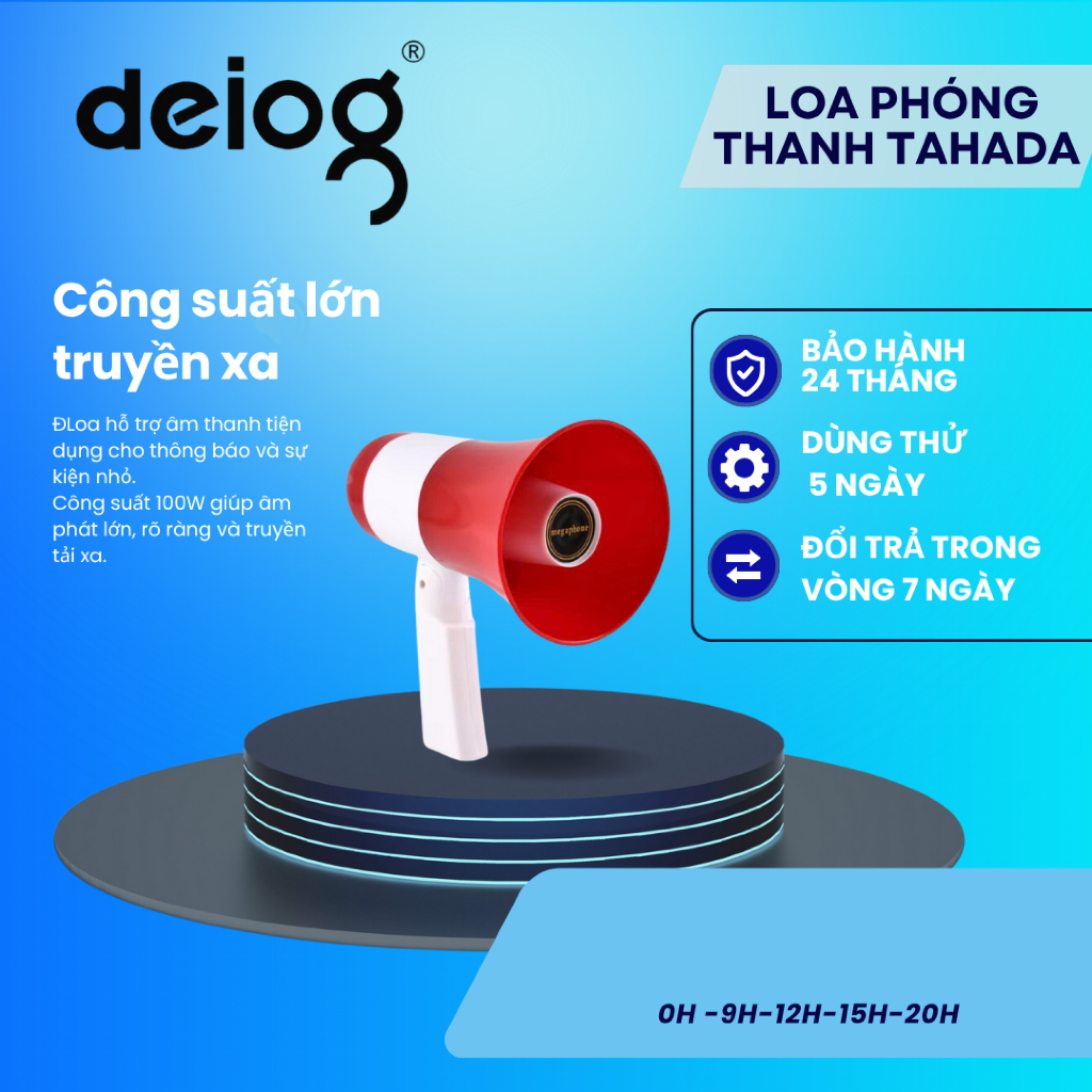 Loa phóng thanh TAHADA 629u Bluetooth công suất 100w âm to rõ ràng linh hoạt