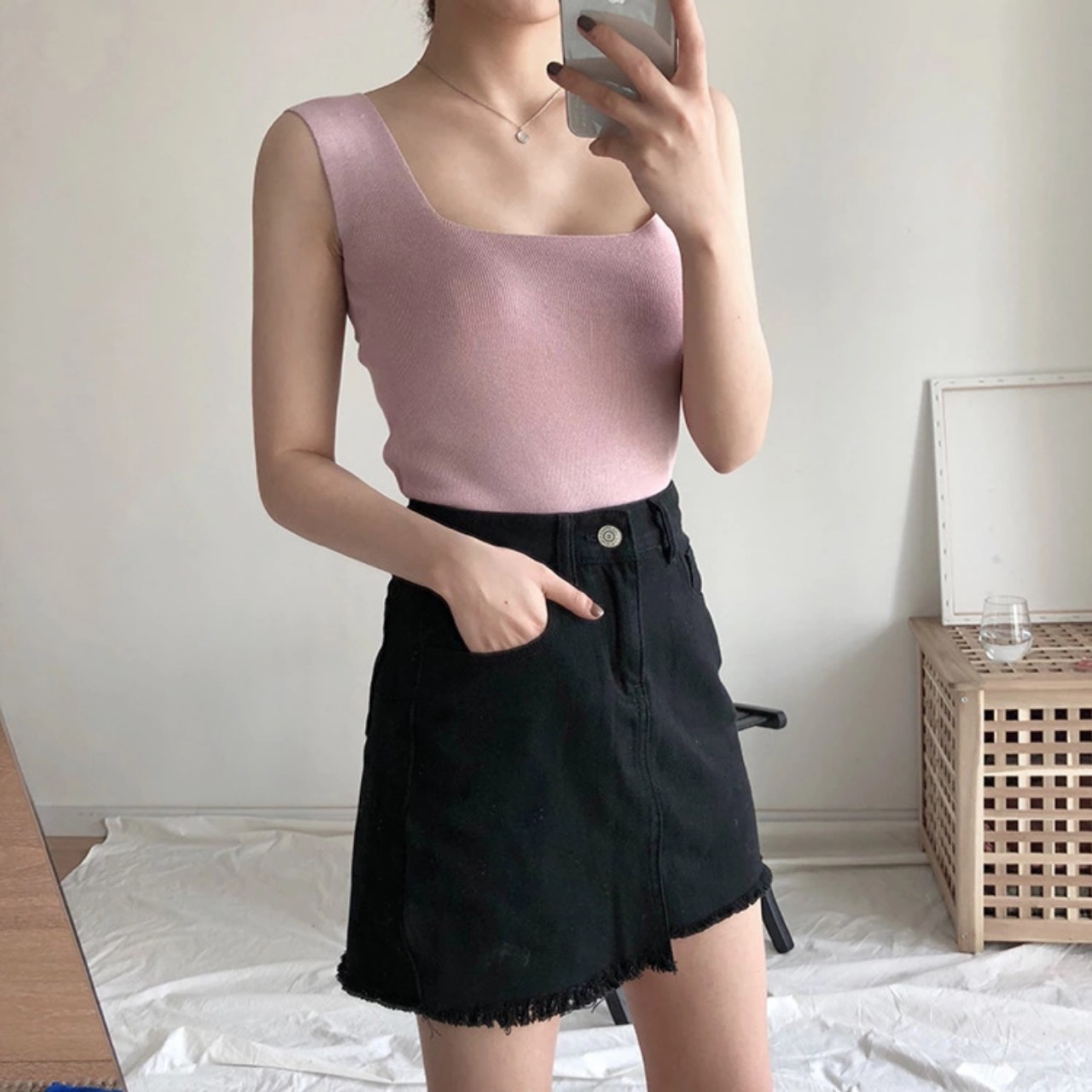 Áo kiểu nữ cổ vuông gợi cảm mát mẻ mùa hè cực hot phong cách hàn quốc ttva0010