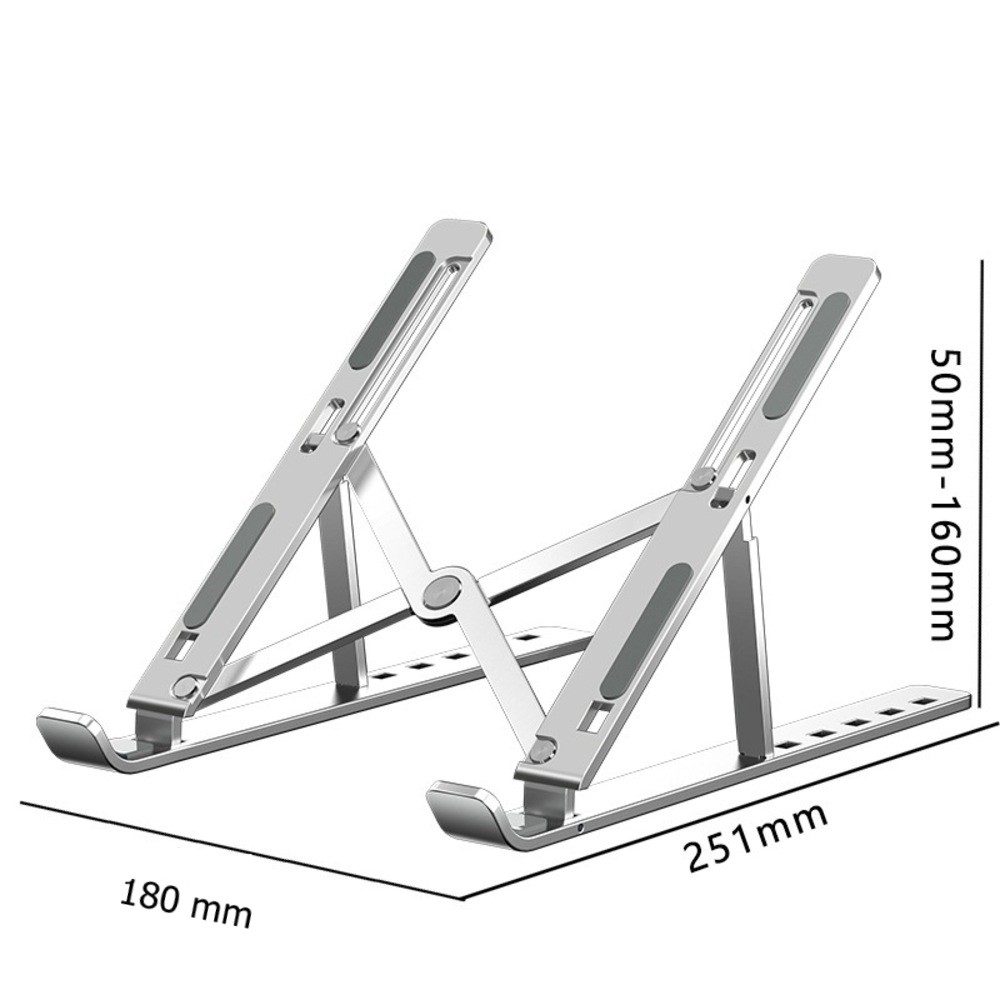 N3 - Giá đỡ laptop bằng NHÔM gấp gọn dùng cho nhiều máy từ 11-17 inch, có thể điều chỉnh nhiều mức độ cao chất liệu hợp kim cao cấp
