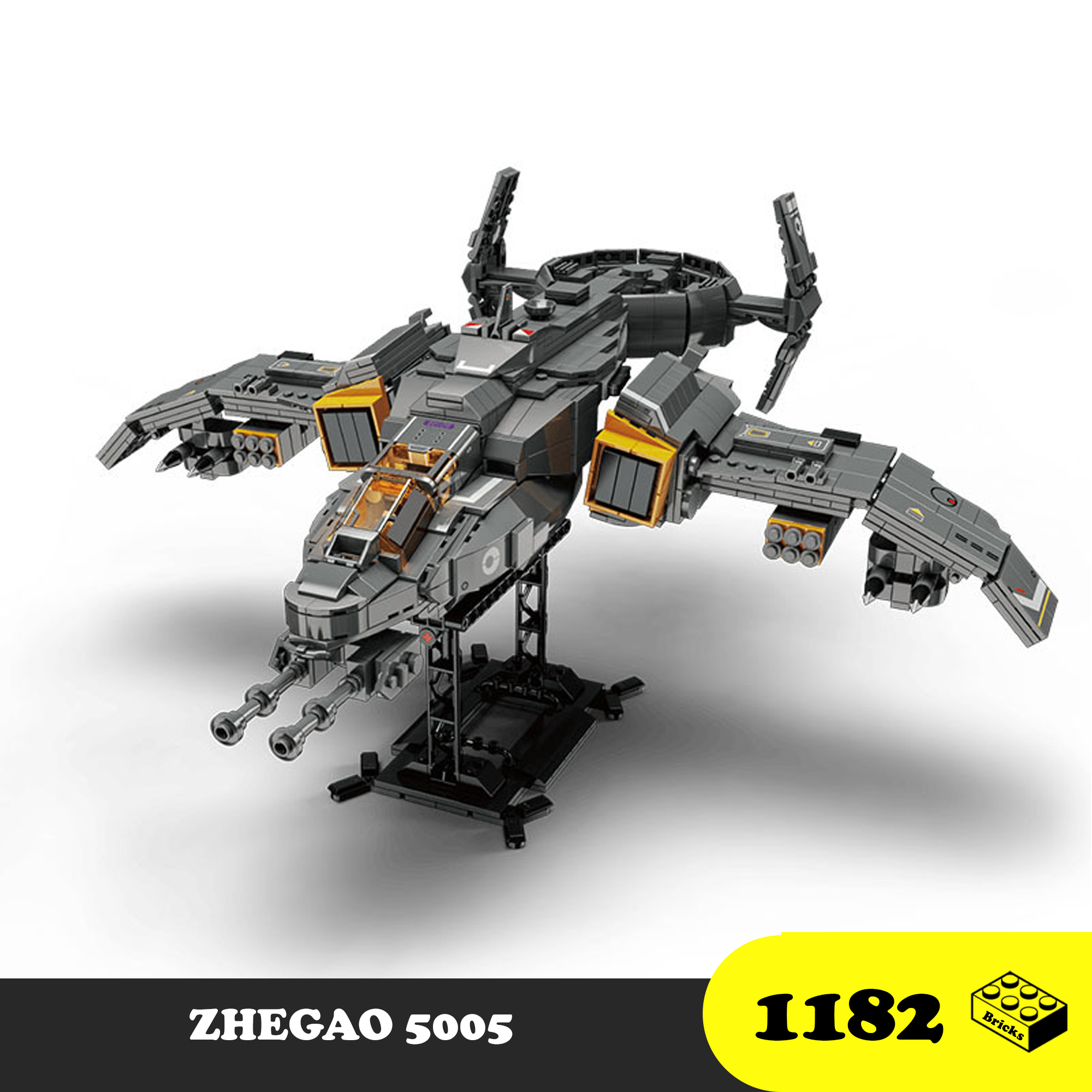 Đồ chơi Lắp ráp Star War - Xếp hình thông minh ZHEGAO 5005 Máy bay Ác Quỷ - Mô hình trí tuệ 1182 mảnh ghép