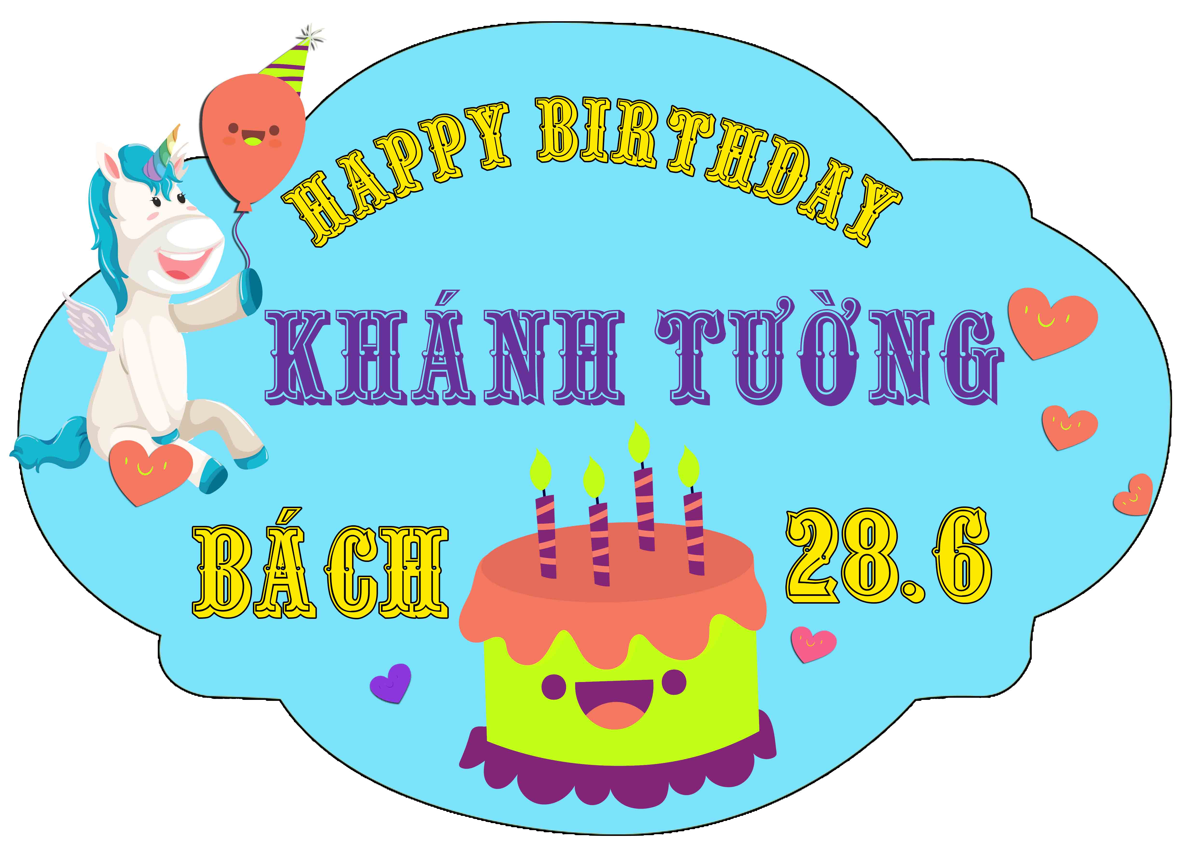 [HCM]Nhận đặt gấp bảng tên treo tường backdrop trang trí sinh nhật thôi nôi bé trai bé gái - LOẠI TỐT, bền màu, sắc nét