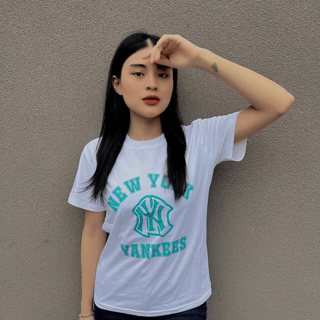 Áo thun NYC MLB form rộng VNXK unisex nam nữ thoáng mát