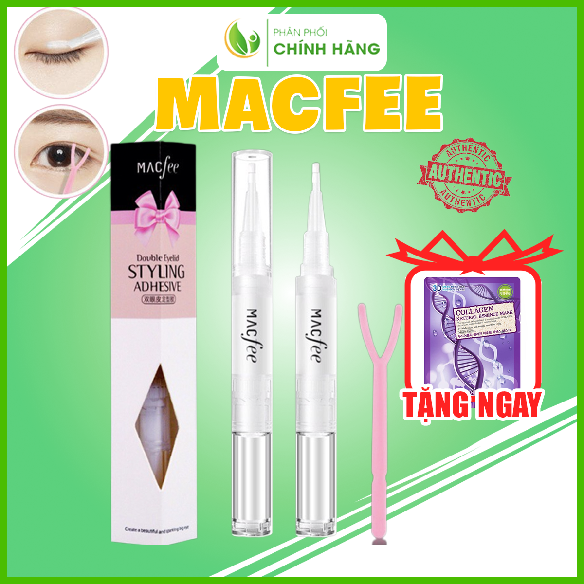 Bút Kích Mí, Gel, Keo Kích Mí Cực Mạnh Macfee không cần miếng dán