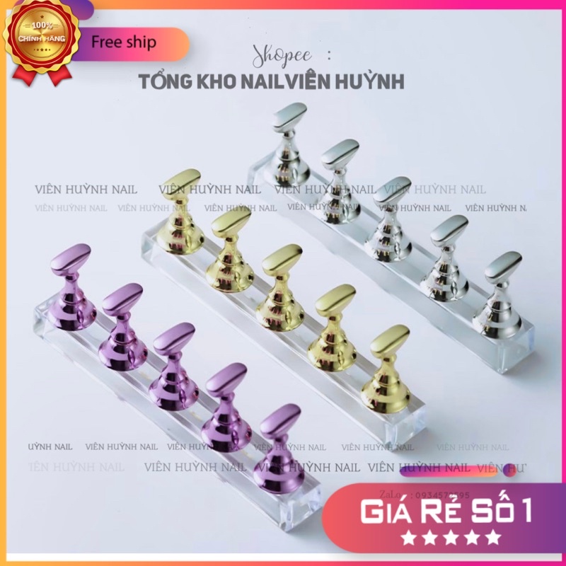 Đế nam châm nail đế gắn móng giả giúp tập sơn trang trí vẽ móng