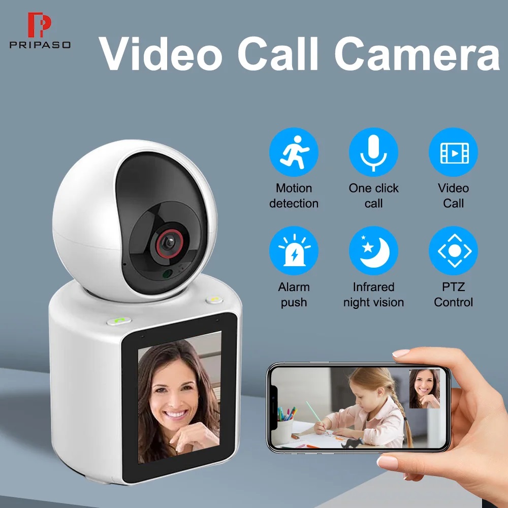 Camera WiFi Xoay 360 Độ Gọi Video 2 Chiều Màn Hình IPS 2.8 Inch 2MP Phát Hiện Tiếng Khóc Video Và Âm Thanh 2 Chiều Phát Hiện Chuyển Động Nhìn Đêm Có Màu Hình Ảnh Sắc Nét Cảnh Báo