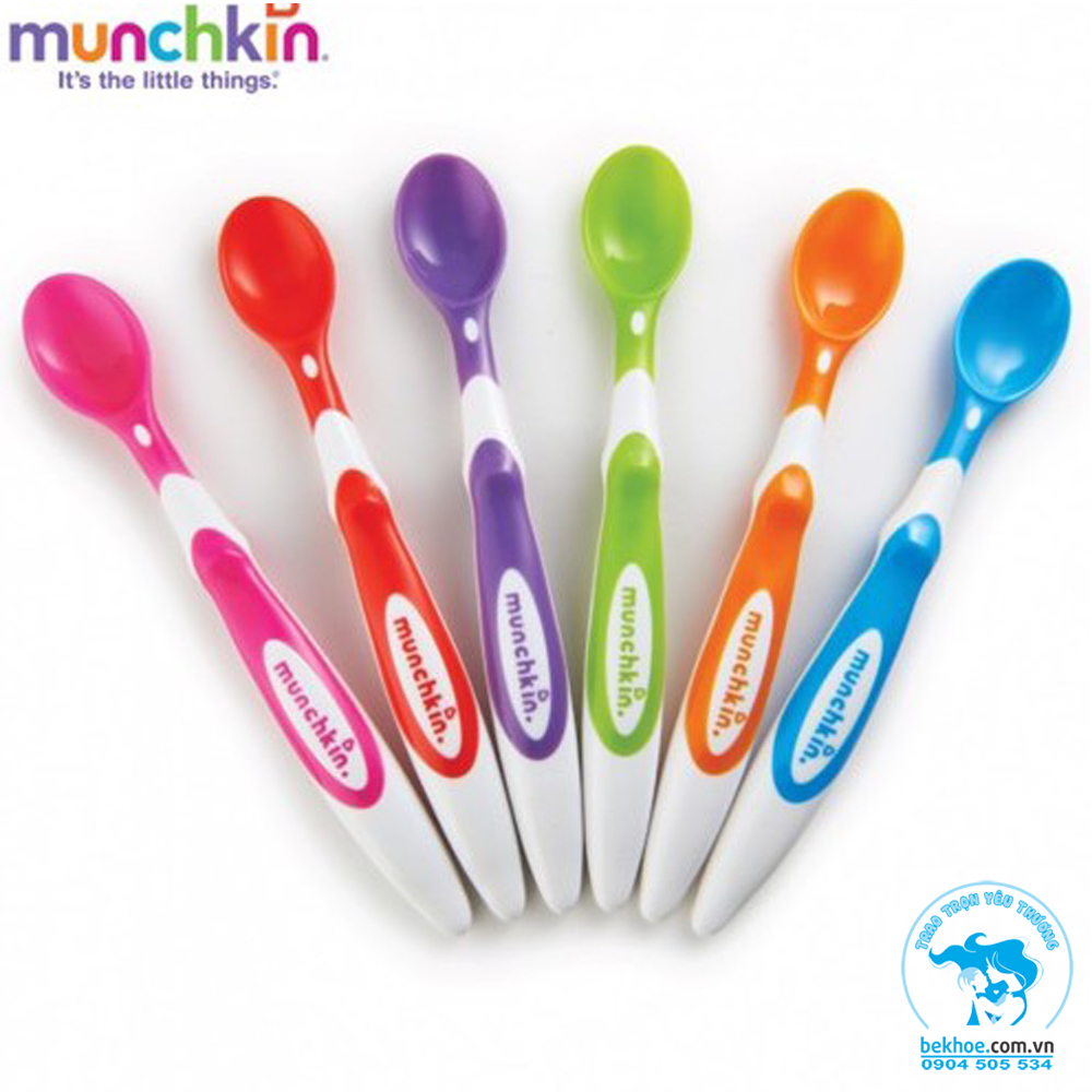Thìa ăn dặm báo nóng munchkin cho bé - thìa báo nóng munchkin mỹ tách lẻ 1 chiếc, nguyên set