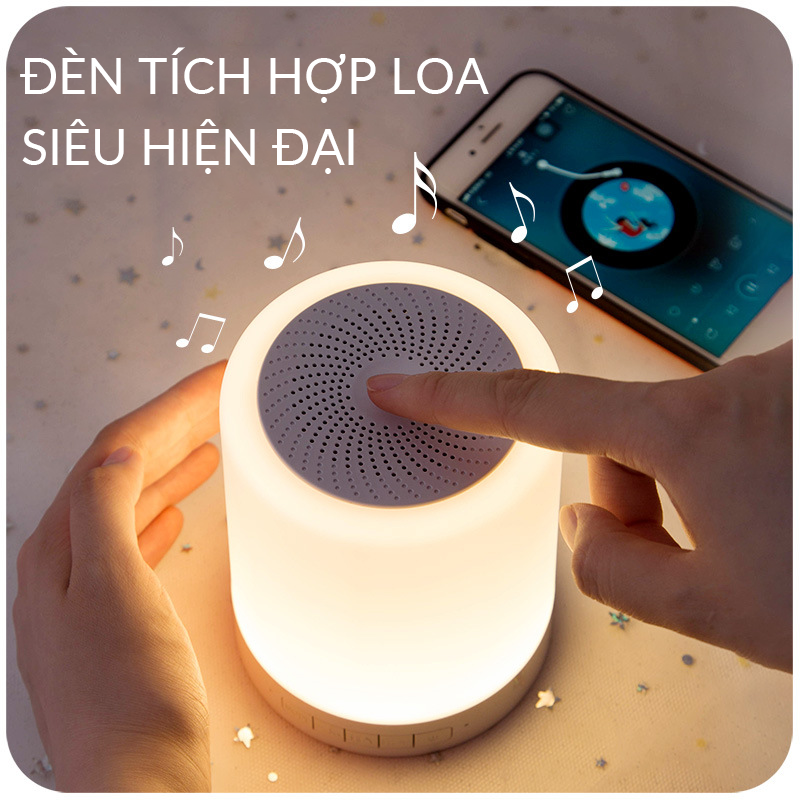 Loa Bluetooth Tích Hợp Đèn LED Cực Đẹp – Loa Bluetooth Đổi Màu Kiêm Đèn Ngủ, Âm Thanh Vòm, Bass Siêu Trầm