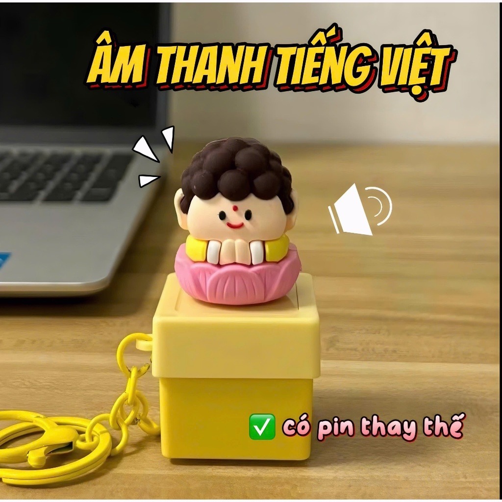 Móc Khoá Cute Tích Đức Có Đèn - Có Âm Thanh Quà Tặng Phụ Kiện Dễ Thương. Đức Nhung Store