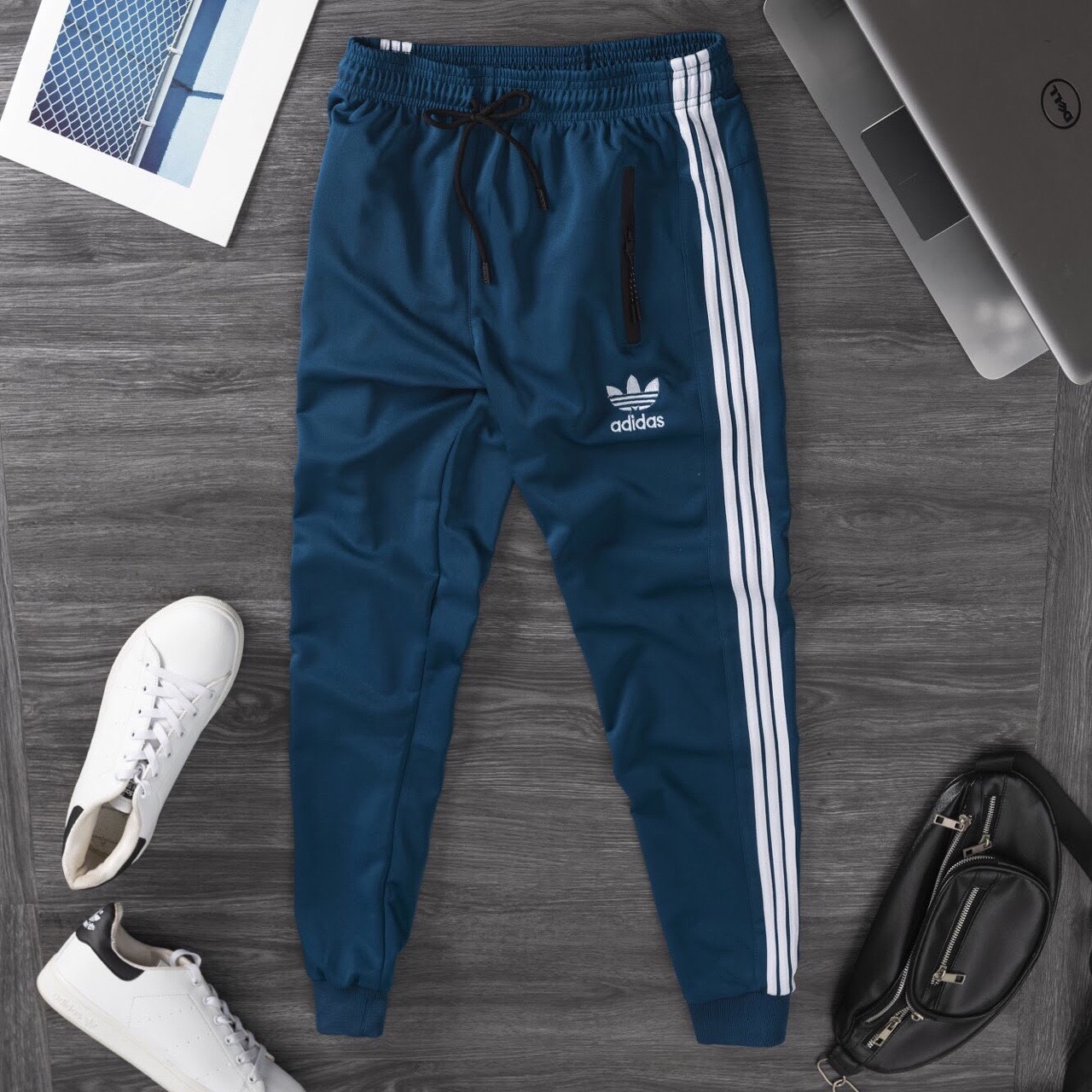 Quần jogger Nam Ba Sọc Thun poly ống bó [𝐇𝐚̀𝐧𝐠 𝐕𝐍𝐗𝐊]