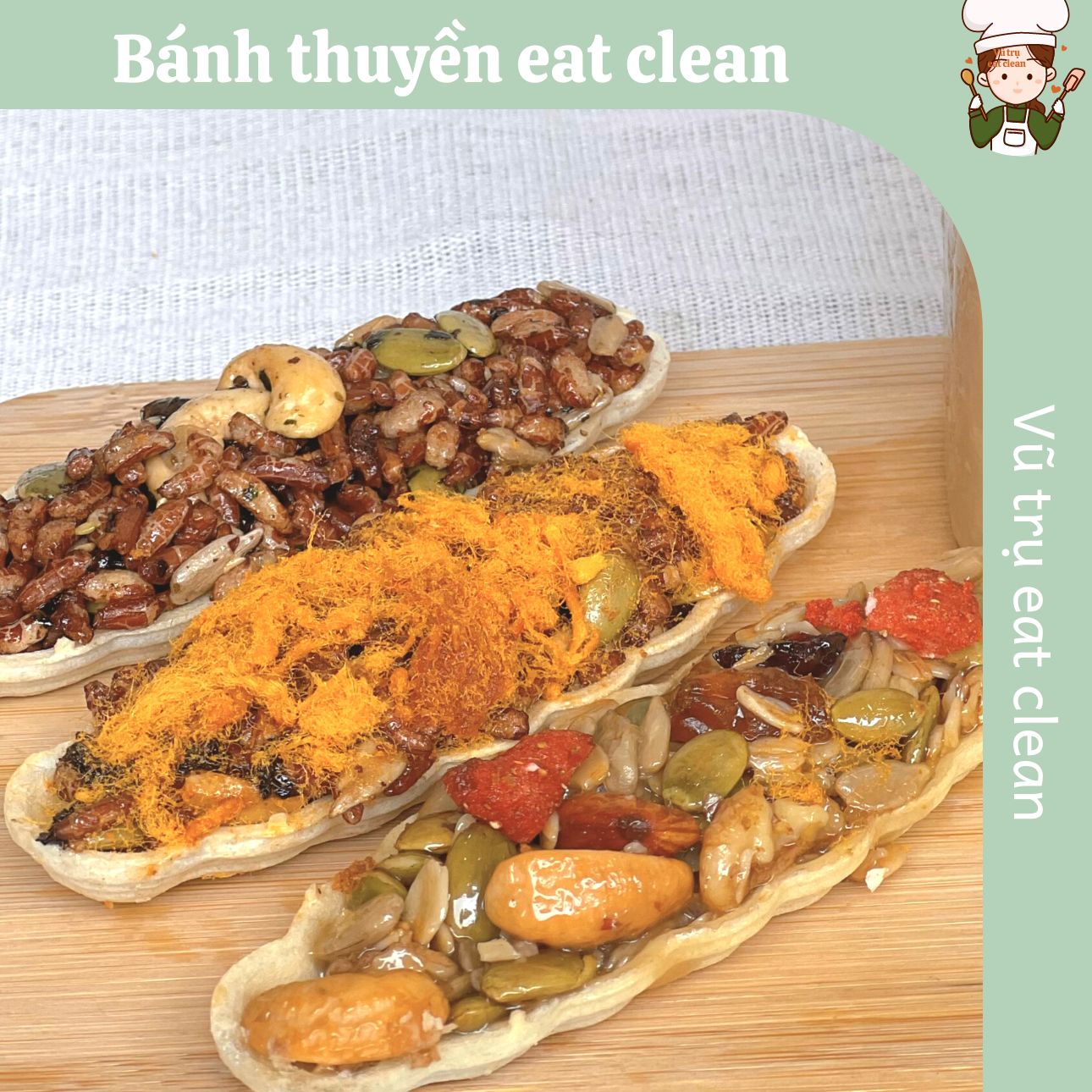 Bánh thuyền gạo lứt mix hạt healthy eatclean eat clean 250g